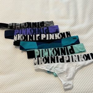 (6) PINK Victoria’s Secret cotton thongs